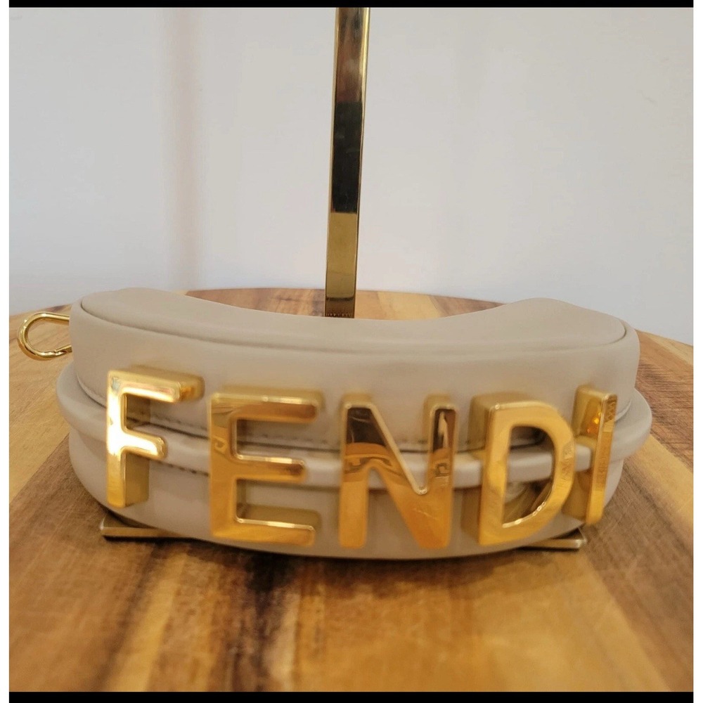 Fendi Gold Cream Hobo Bag Luxurious Design